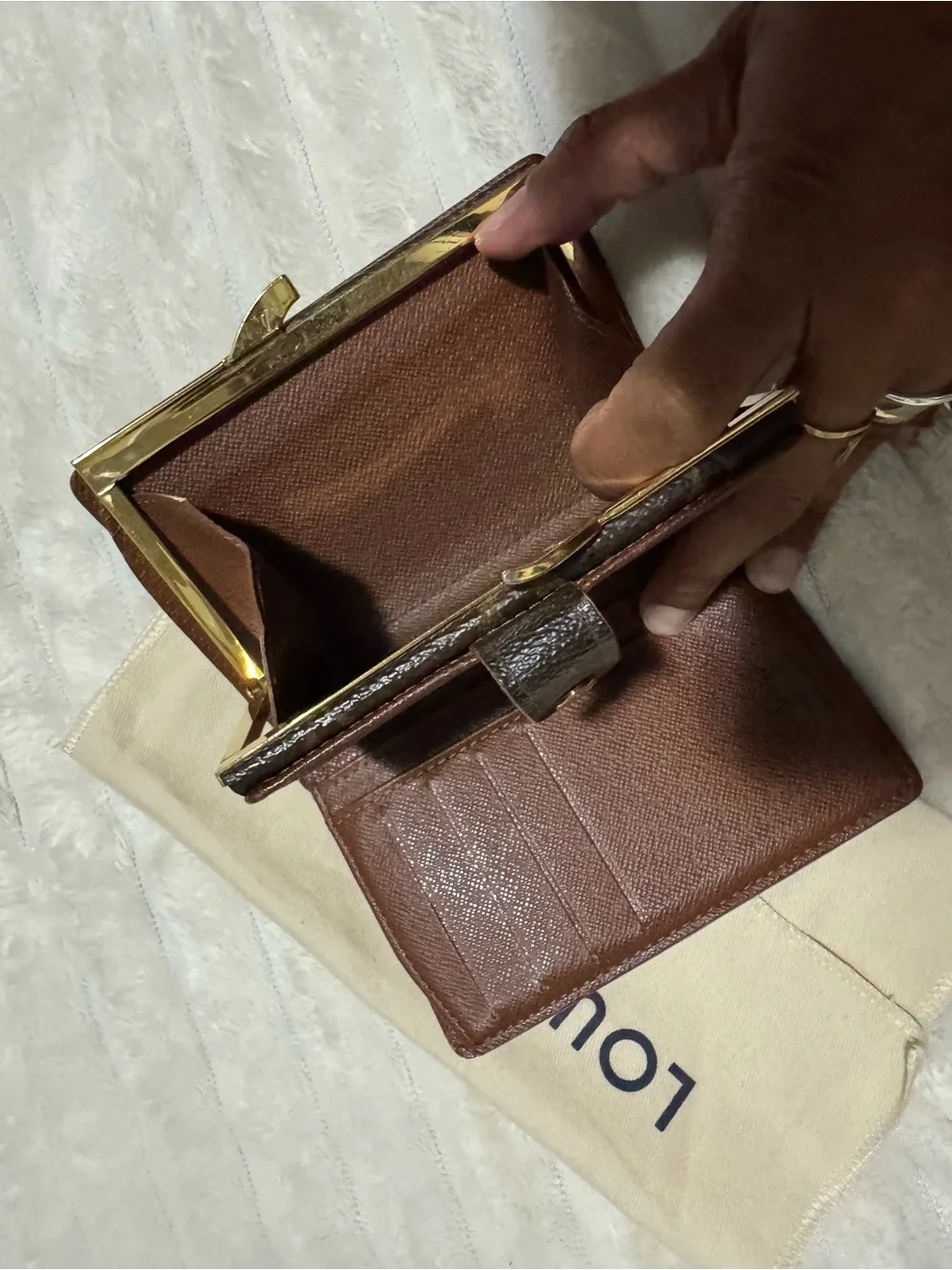 Louis Vuitton Porte Monnaie viennois kisslock monogram wallet VINTAGE